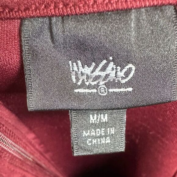 Burgundy wine laser cutout aline dress size medium - Picture 5 of 7